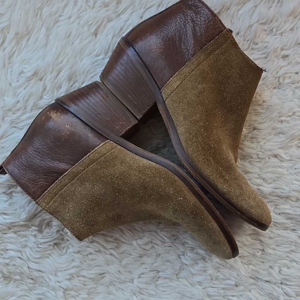 Madewell Cait Distressed Suede/ Leather Ankle Bootie US 7 - Picture 6 of 13